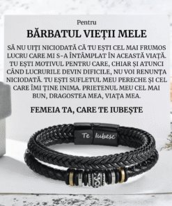 Cadou Barbatul Vietii – Bratara Piele - dalora.ro