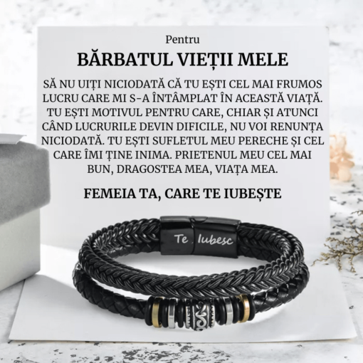 Cadou Barbatul Vietii – Bratara Piele - dalora.ro