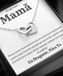 Cadou Mama – Colier Inimi Fiica - dalora.ro