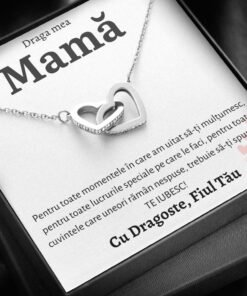 Cadou Mama – Colier Inimi Fiu - dalora.ro