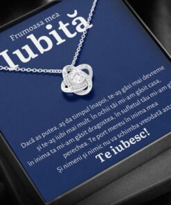 Cadou Iubita – Colier Love Knot Blue - dalora.ro