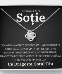Cadou Sotie – Colier Love Knot DECIZIE - dalora.ro