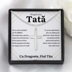 Cadou Tata – Colier Cross Fiu Mandru - dalora.ro