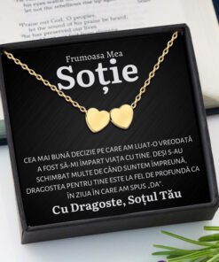 Cadou Sotie – Colier Gold Hearts Decizie - dalora.ro