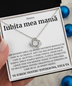 Cadou Iubita Mama – Colier Love Knot Fiica - dalora.ro