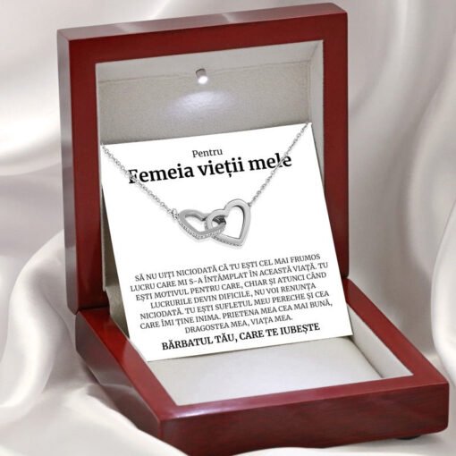 Cadou Femeia Vietii Lux – Colier Inimi - dalora.ro