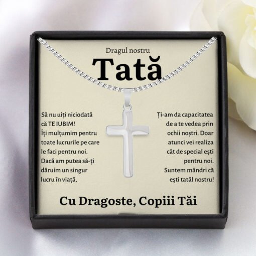 Cadou Tata – Colier Cross Copii - dalora.ro