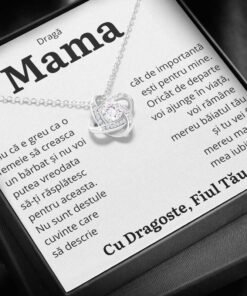 Cadou Mama – Colier Love Knot Fiu “Importanta” - dalora.ro