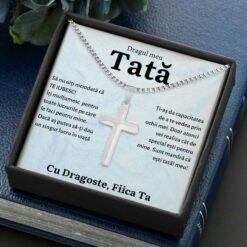 Cadou Tata – Colier Cross Fiica - dalora.ro
