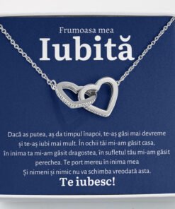Cadou Iubita – Colier Inimi Blue - dalora.ro
