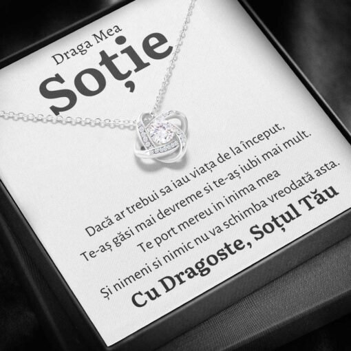 Cadou Sotie – Colier Love Knot I - dalora.ro