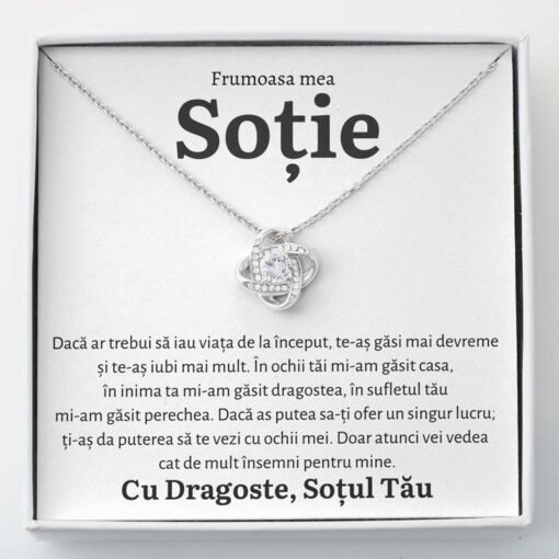 Cadou Sotie – Colier Love Knot Inceput - dalora.ro