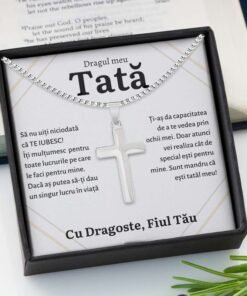 Cadou Tata – Colier Cross Fiu Mandru - dalora.ro
