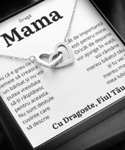 Cadou Mama – Colier Inimi Fiu “Importanta” - dalora.ro