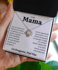 Cadou Mama – Colier Love Knot Fiu “Importanta” - dalora.ro