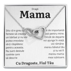 Cadou Mama – Colier Inimi Fiu “Importanta” - dalora.ro