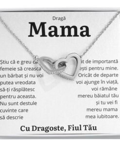 Cadou Mama – Colier Inimi Fiu “Importanta” - dalora.ro
