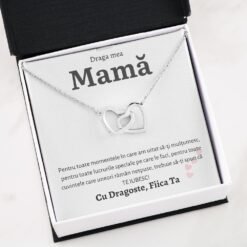 Cadou Mama – Colier Inimi Fiica - dalora.ro