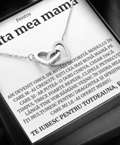Cadou Iubita Mama – Colier Inimi Fiica - dalora.ro
