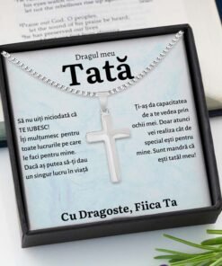 Cadou Tata – Colier Cross Fiica - dalora.ro
