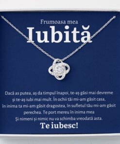 Cadou Iubita – Colier Love Knot Blue - dalora.ro