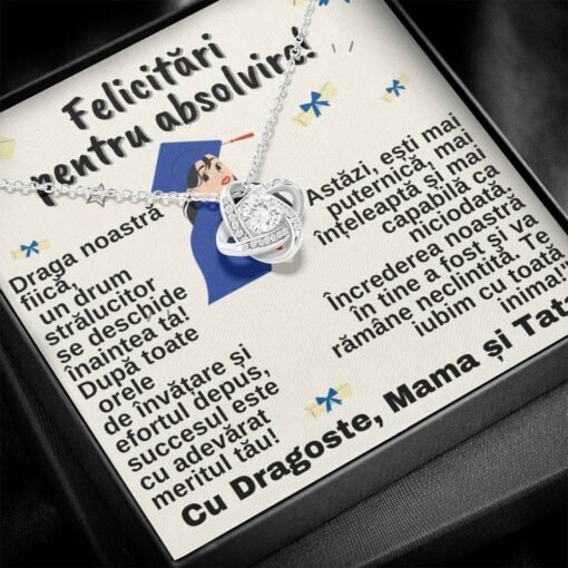 Cadou Fiica Absolvire - Colier Love Knot Absolvire