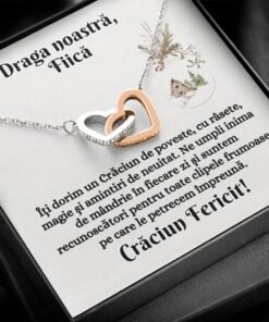 Cadou Fiica – Colier Inimi de Craciun