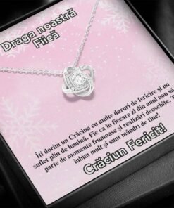 Cadou Fiica – Colier Love Knot Craciun