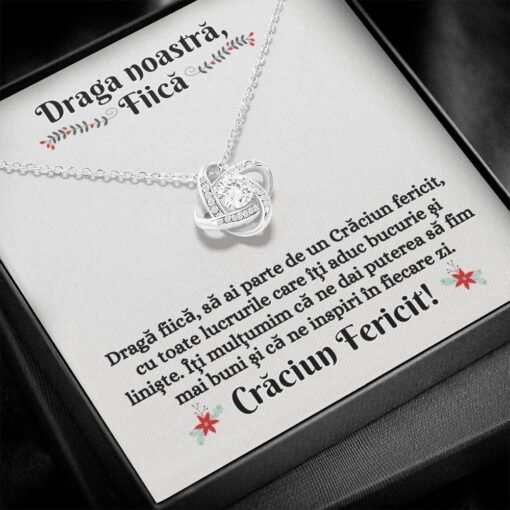 Cadou Fiica - Colier Love Knot de Craciun