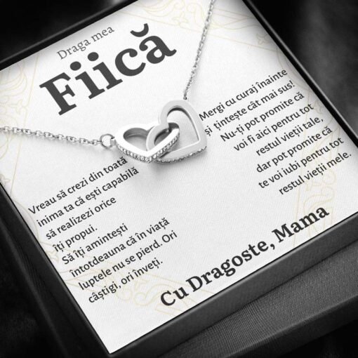 Cadou Fiica – Colier Inimi Mama Curaj