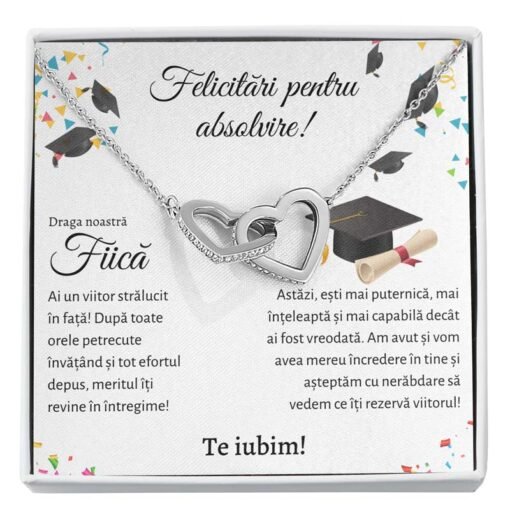 Cadou Absolvire Fiica – Colier Inimi