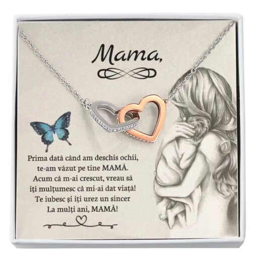 Cadou Mama – Colier Inimi La Multi Ani